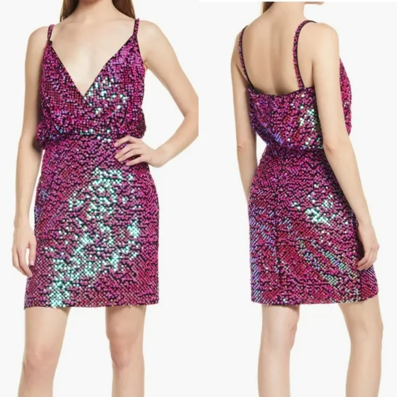 sho by tadashi shoji sequin dress SHO by Tadashi Shoji Sequin Fit & Flare Mini Dress